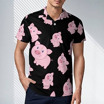 【U LAN】Blank Pig Printed Short Sleeve 71U+u-Skx3L._UF350,350_QL80_.jpg